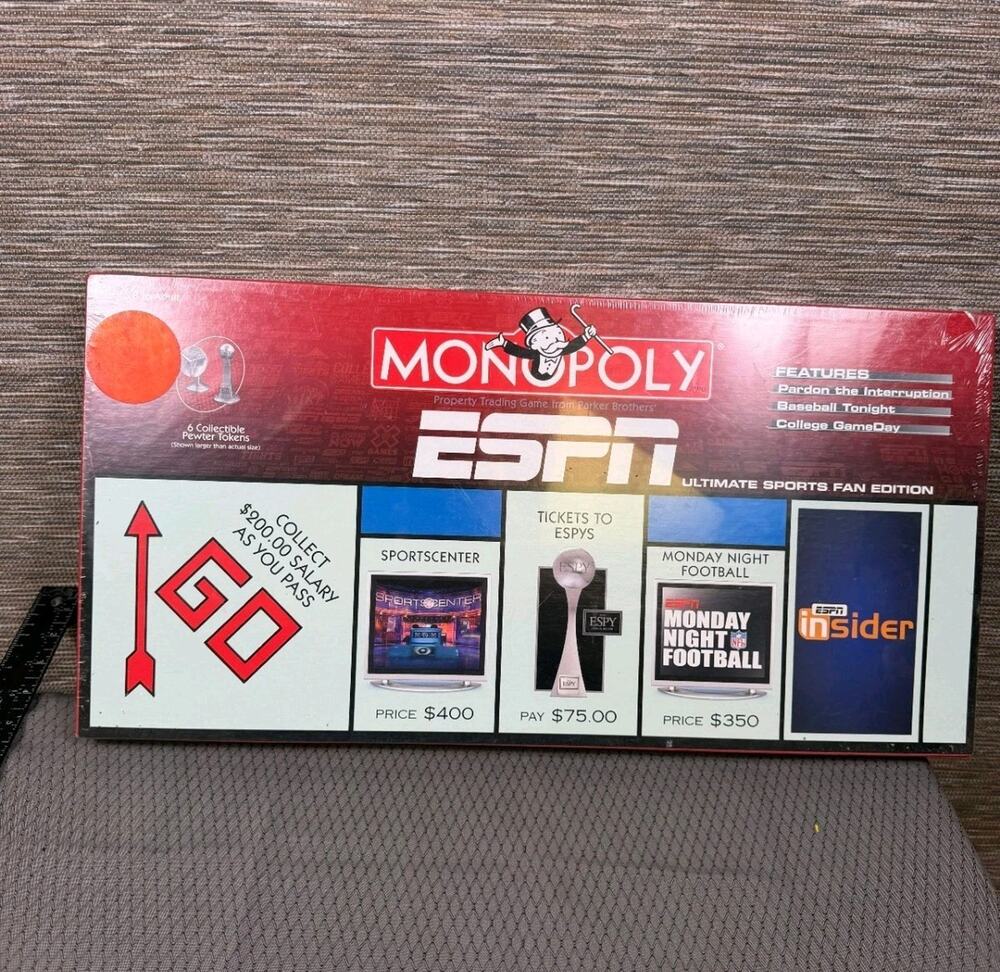Vintage Monopoly ESPN Ultimate Sports Fan Edition Board Game NEW SEALED